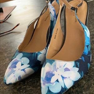 Charles Jourdan slingback flower heels